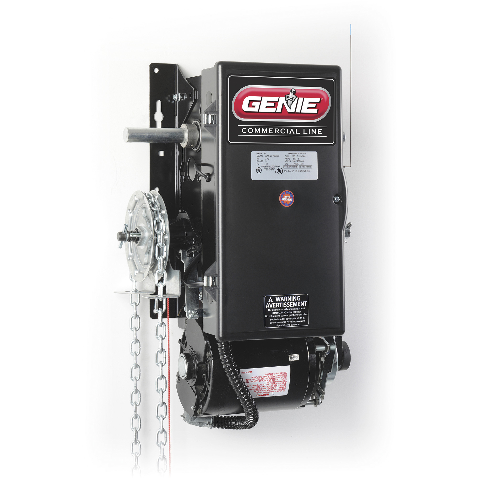 Genie GCL-H Standard-Duty 1/2 HP Hoist Operator, Single Phase, Model# OPGSXH5001BR